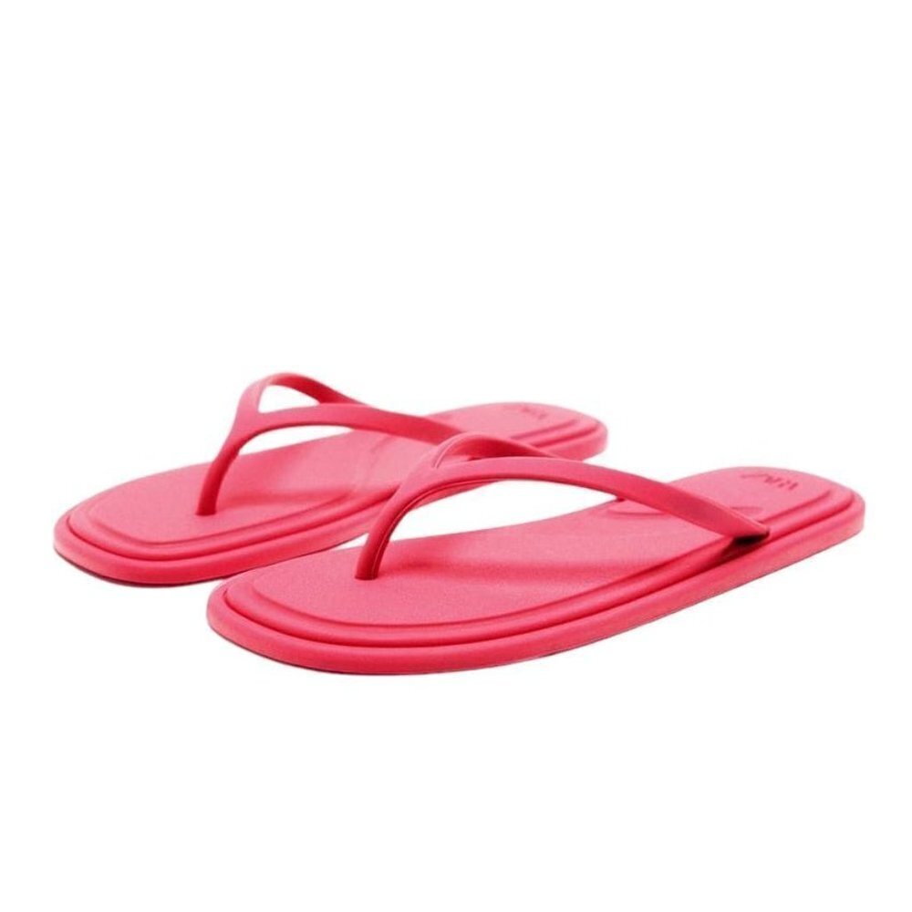 ZARA FLAT RUBBERISED SANDALS Pink SIZE 6.5 | 3670/110 S1 - Picture 1 of 7